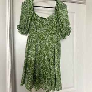 Abercrombie green floral baby doll dress. Worn once